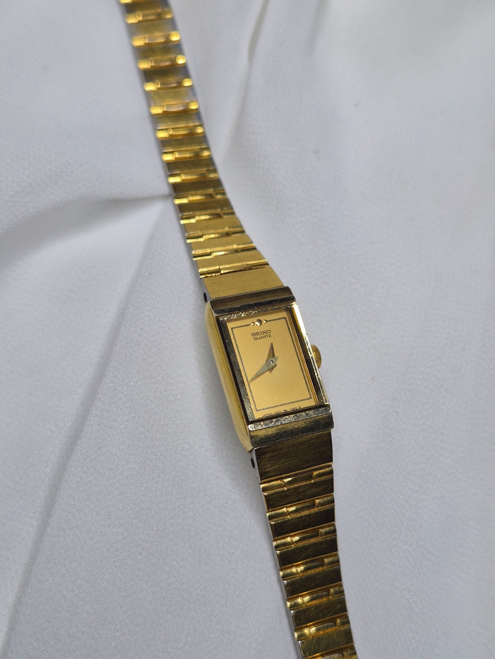 Seiko Women’s Gold-Tone Rectangular Bracelet Watch - Picture 6 of 10